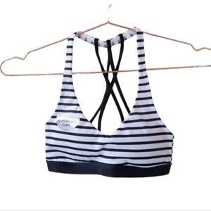 UNDER ARMOUR Striped Crisscross Back Sports Bra XS